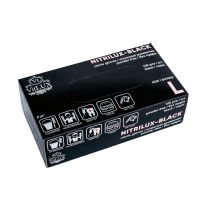 Фото - Чорні нітрилові рукавички NITRILUX - L Чорні нітрилові рукавички NITRILUX - L