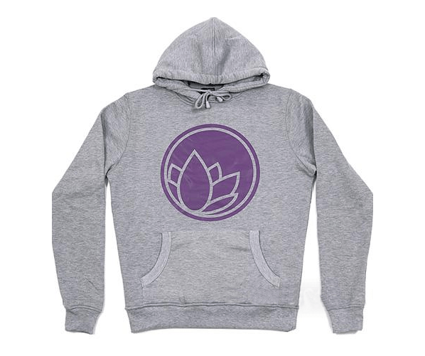 Брендовая толстовка  Hooded Sweatshirt M, Grey / Purple 