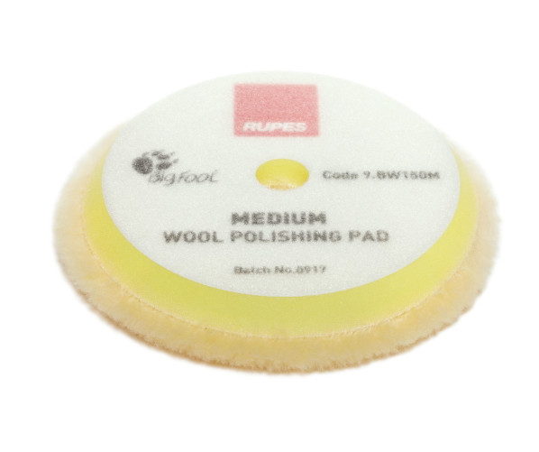 Полировальный шерстяной круг средней абразивности Wool Polishing Pad Medium 130/145 mm
