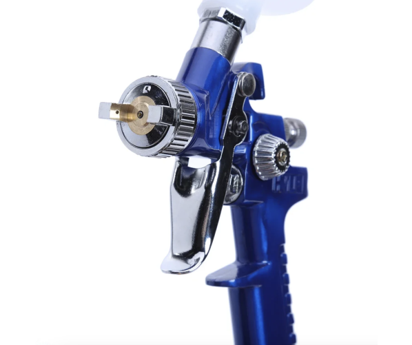 Краскопульт міні пневматичний HVLP Mini Air Spray Gun blue 0.8 MM  Carclean 4 LRS