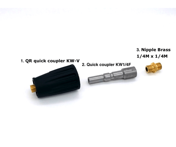 Резьбовое соединение к быстросъему Nipple Brass 1/4Mx1/4M DeWitte