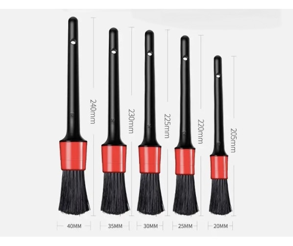 Detail Cleaning Brush Set  5 pc red DETAILER