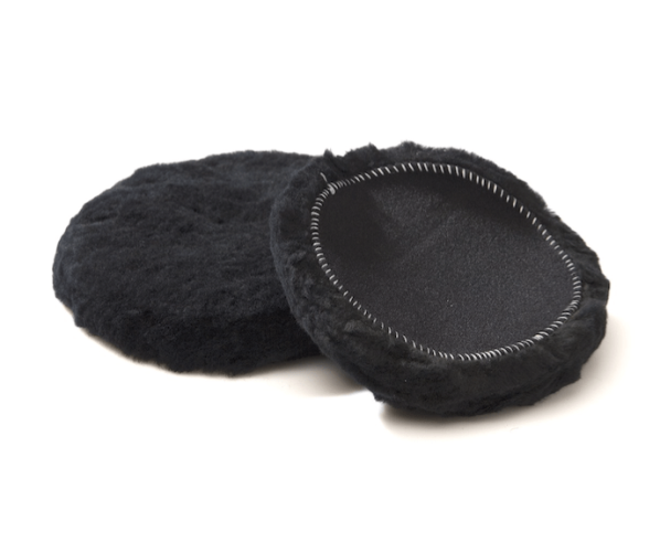 Абразивный полировальный круг из натуральной овчины Wool Pads 80/100 mm, Black
