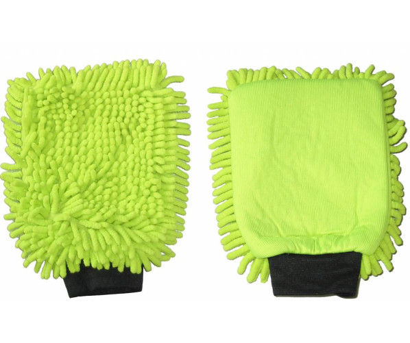 Варежка для мойки автомобиля 2 в 1 Washing glove Microfibre ''Rasta'' green