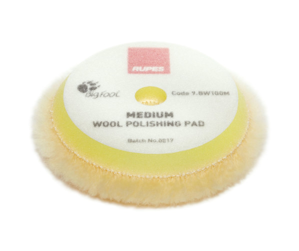Полировальный круг средней абразивности из натуральной шерсти Wool Polishing Pad Medium 80/90 mm