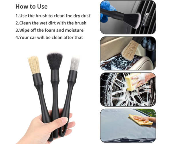 Car Cleaning Brush KIT DETAILER