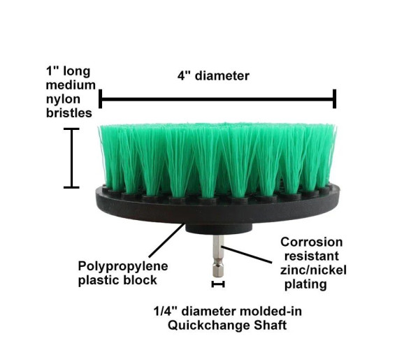 Текстиль Nylon Power Brush Tile Drill Green Medium,  фото