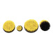 Набір з 4 шт жорстких щіток-насадок на дриль Set of 4 brushes (yellow hard fibers) for drill